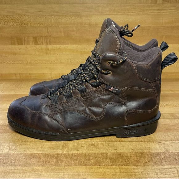 Justin Boots Lace Up Leather Work Boots Brown Mens Size 11M Model 956 main image 4